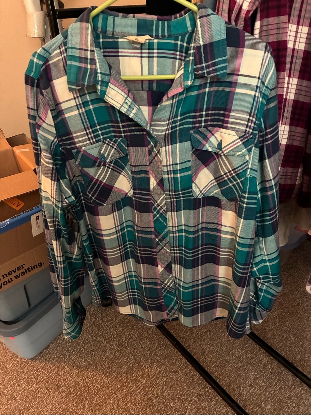 Duluth Trading Ladies Flannel Shirt XL